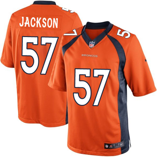 Men's Limited Tom Jackson Nike Jersey Orange Home - #57 NFL Denver Broncos